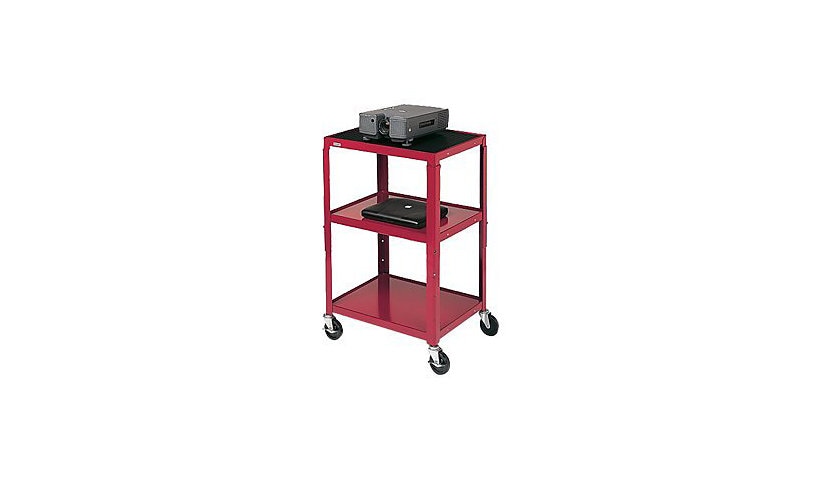 Bretford Adjustable AV Cart for TV/Projector, Black, A2642