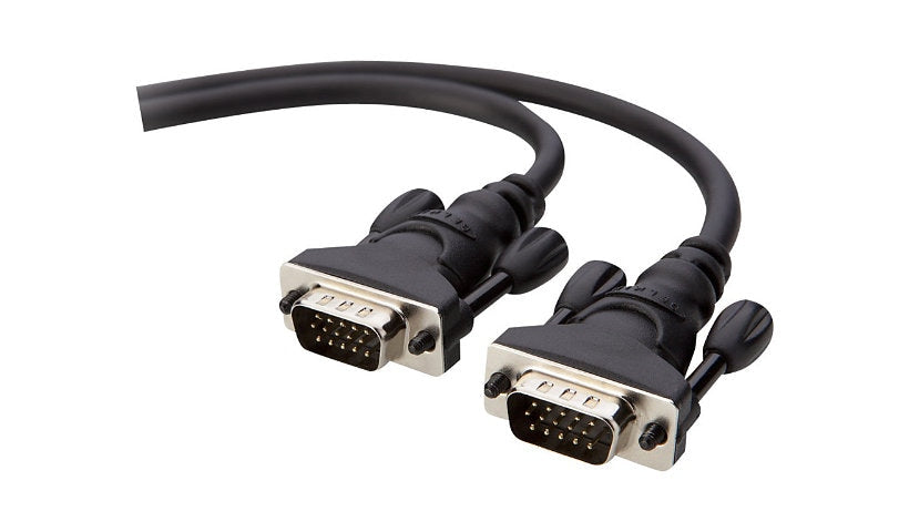 Belkin VGA Monitor Cable, HD15 M/M, Thumbscrews, Gold Plated, Beige, 10 ft
