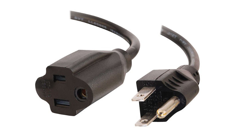 C2G 03117 NEMA 5-15P to NEMA 5-15R Outlet Saver Power Extension Cord 15 ft