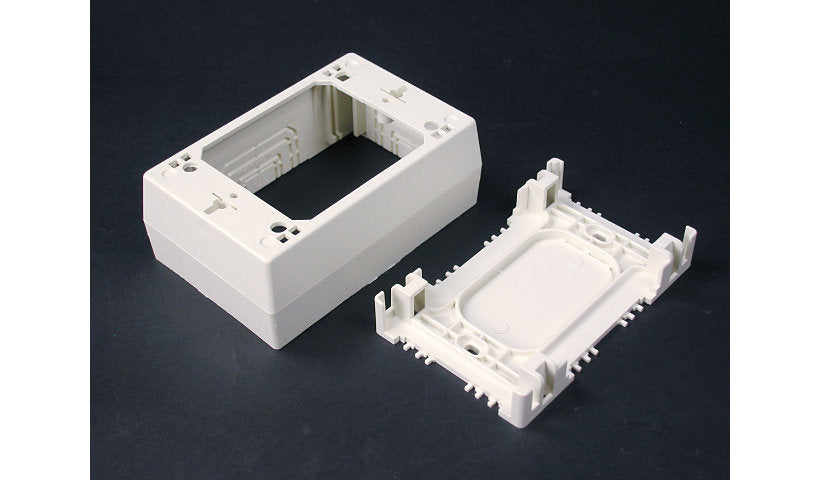 Wiremold NM2048 Sure-Snap Deep Device Box 1-Gang Non-Metallic Ivory TAA