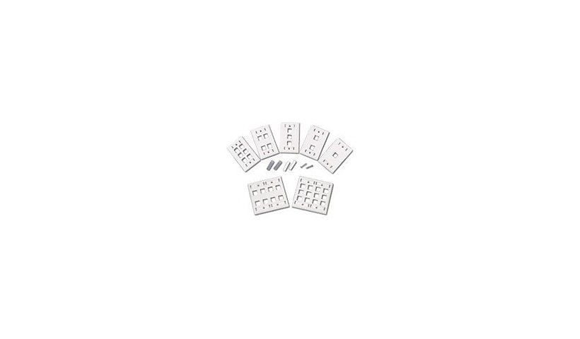 C2G 03413 4-Port Keystone Single-Gang Wall Plate White Lifetime Warranty