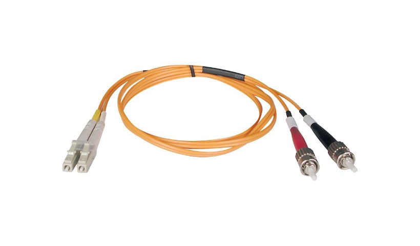 Tripp Lite (Eaton) N518-01M 1m (3.3ft) LC to ST Multimode Duplex Fiber Patch Cable, 50/125, PVC, OFNR, Orange