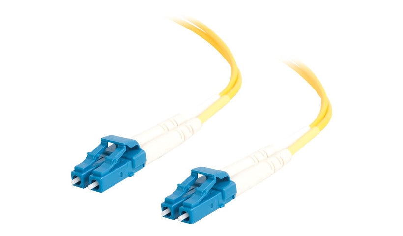 C2G 26264 2m (6.6ft) LC to LC OS2 Single Mode Duplex Fiber Patch Cable, 9/125, Yellow