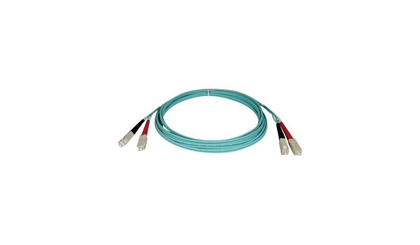 Tripp Lite (Eaton) N806-05M 5m (16.4ft) SC to SC 10Gb OM3 Multimode Duplex Fiber Patch Cable, 50/125, LSZH, Aqua