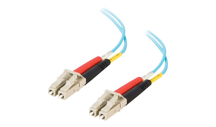 C2G 33047 3m (9.8ft) LC to LC 10Gb OM3 Multimode Duplex Fiber Patch Cable, 50/125, Aqua
