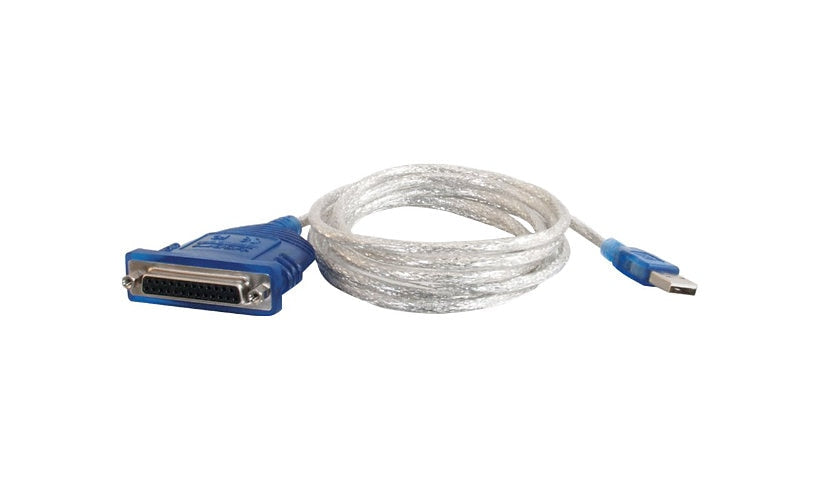 C2G USB to Parallel Printer Cable, DB25 IEEE 1284, 6 ft