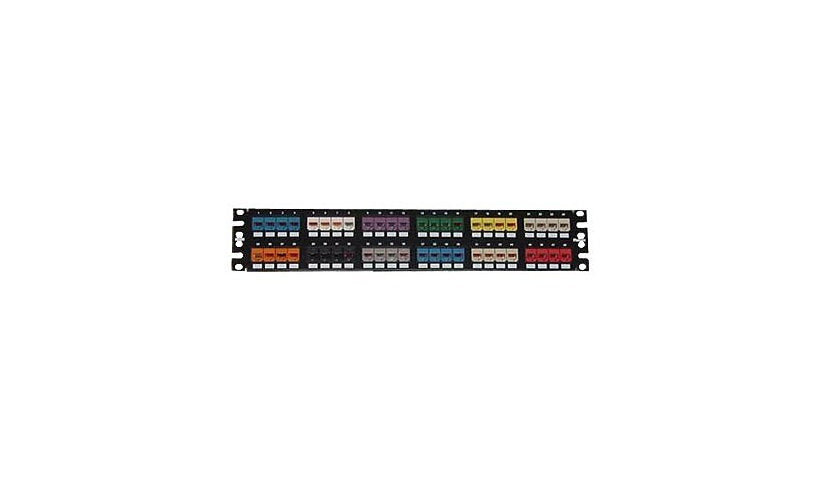 Panduit CPP48FMWBLY Mini-Com 48-Port Flush Mount Modular Patch Panel 2U