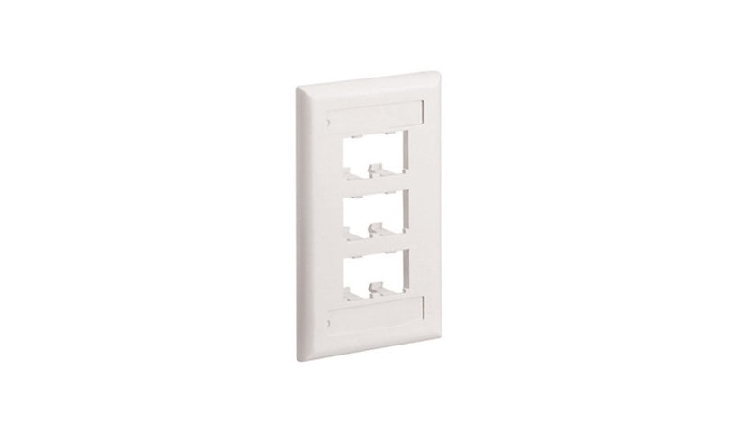 Panduit CFPL6EIY Mini-Com Classic 6-Port Faceplate 1-Gang Electric Ivory