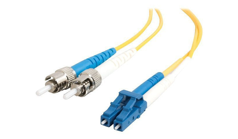 C2G 37475 2m (6.6ft) LC to ST OS2 Single Mode Duplex Fiber Patch Cable, 9/125, Yellow