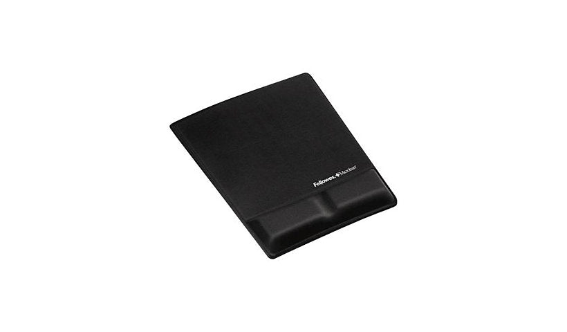 Fellowes Wrist Support Memory Foam Mouse Pad Health-V Black 9181201