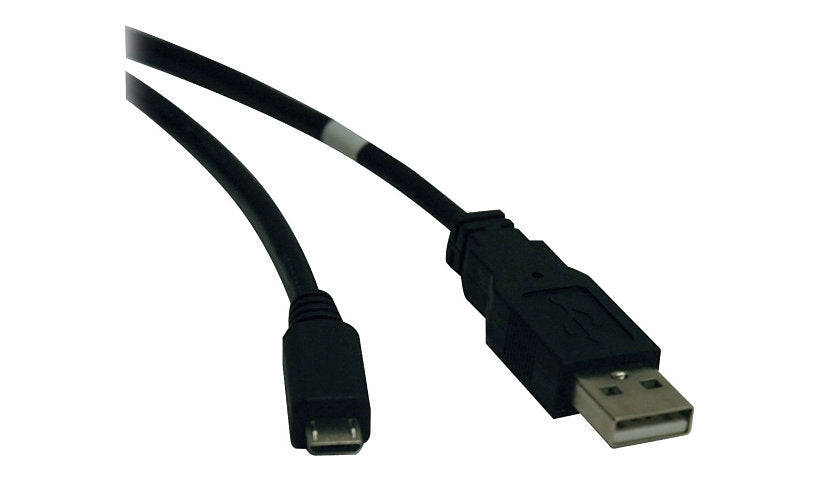 Tripp Lite USB 2.0 Type-A to Micro-B Charge & Sync Cable, M/M, Black, 6 ft