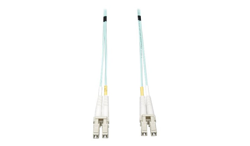 Tripp Lite (Eaton) N820-20M 20m (65.6ft) LC to LC 10Gb OM3 Multimode Duplex Fiber Patch Cable, 50/125, LSZH, Aqua