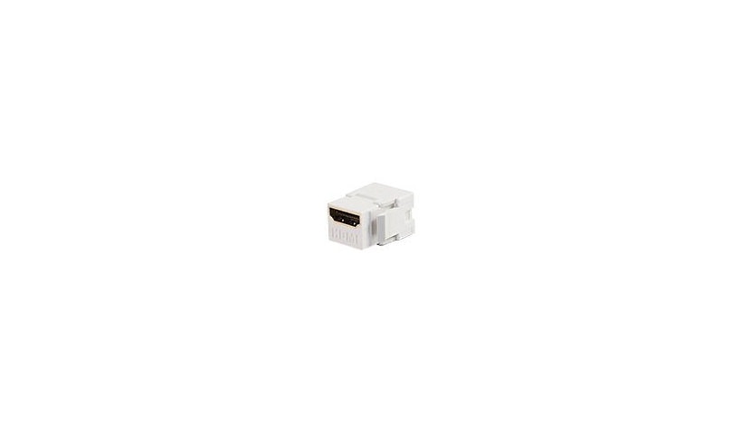 C2G 03345 Snap-In HDMI Keystone Coupler Module White Lifetime Warranty