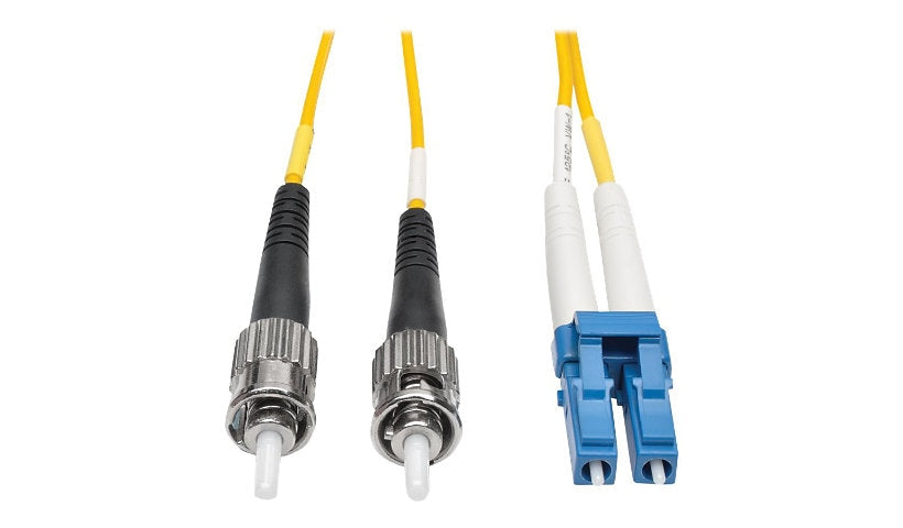 Tripp Lite (Eaton) N368-03M 3m (9.8ft) LC to ST Single Mode Duplex Fiber Patch Cable, 9/125, PVC, OFNR, Yellow