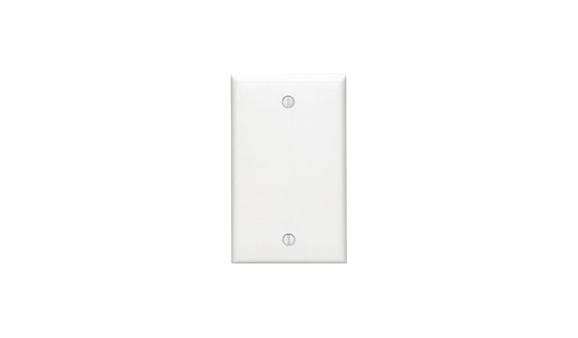 Leviton 80714-W 1-Gang Blank Wall Plate Thermoplastic White 10 Year