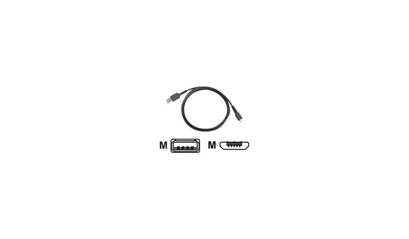 Motorola (Zebra) USB-A to Micro-USB Cable for CRD9500 Cradles, 25-124330-01R