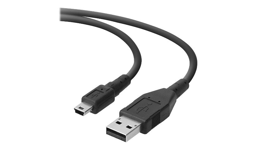 Belkin Pro Series USB 2.0 A to Mini-B 5-Pin Device Cable, Gold Plated, 6 ft