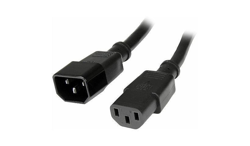 StarTech.com PXT1001 C14 to C13 PDU Extension Power Cord 1 ft Lifetime Warranty
