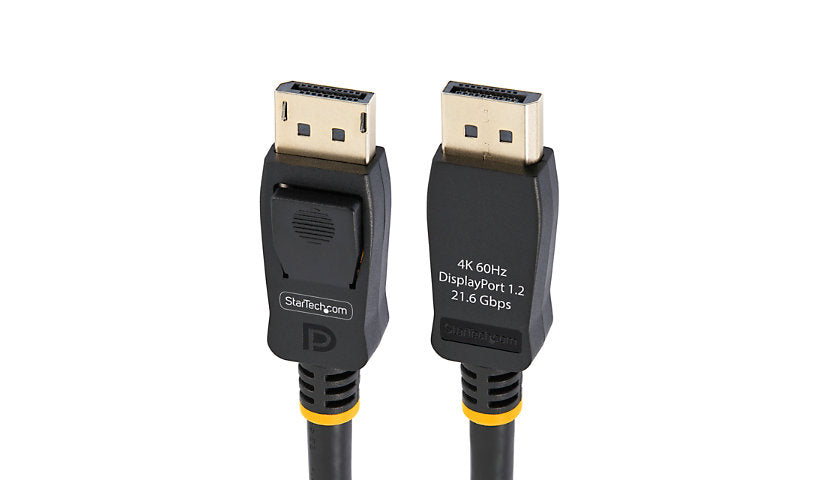 StarTech.com DisplayPort 1.2 Cable, 4K 60Hz, VESA Certified, Latching, 3 ft