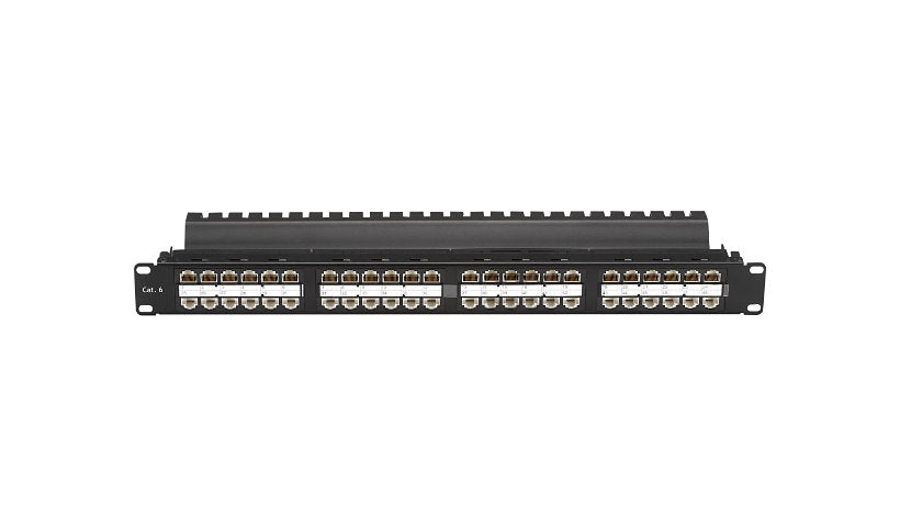 Black Box JPM820A-HD SpaceGAIN Cat6 48-Port High-Density Feed-Through Patch