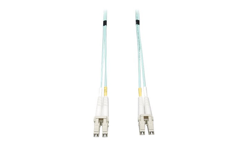 Tripp Lite (Eaton) N820-07M 7m (23ft) LC to LC 10Gb OM3 Multimode Duplex Fiber Patch Cable, 50/125, LSZH, Aqua