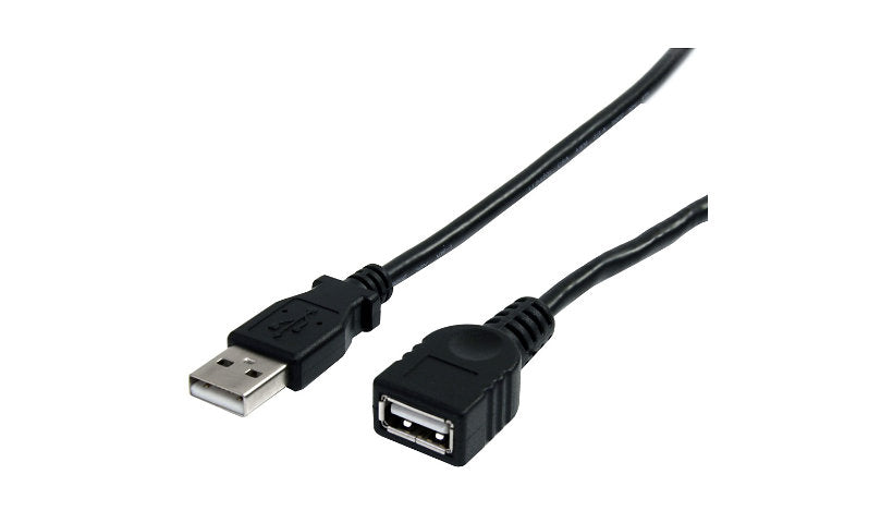 StarTech.com USB 2.0 Extension Cable, USB-A M/F, Molded, Black, 3 ft