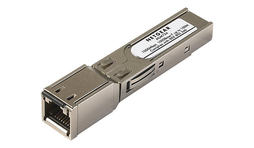 NETGEAR AGM734-10000S 1000Base-T SFP Copper Module, RJ-45, 100m