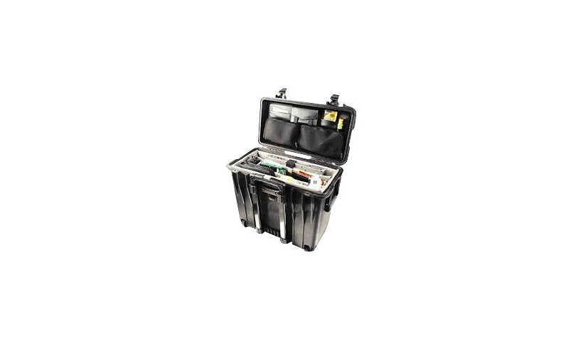 Pelican 1447 Top Loader Case 1447-BLACK with Dividers, Wheels