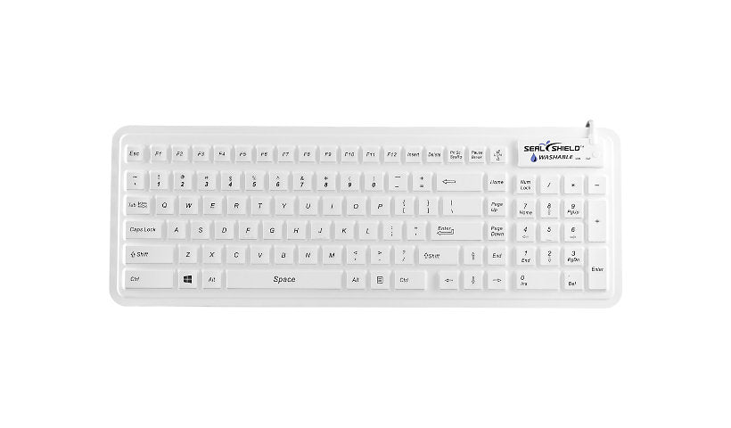 Seal Shield SW106G2 Seal Glow2 Waterproof Backlit Silicone Keyboard White 2 Year