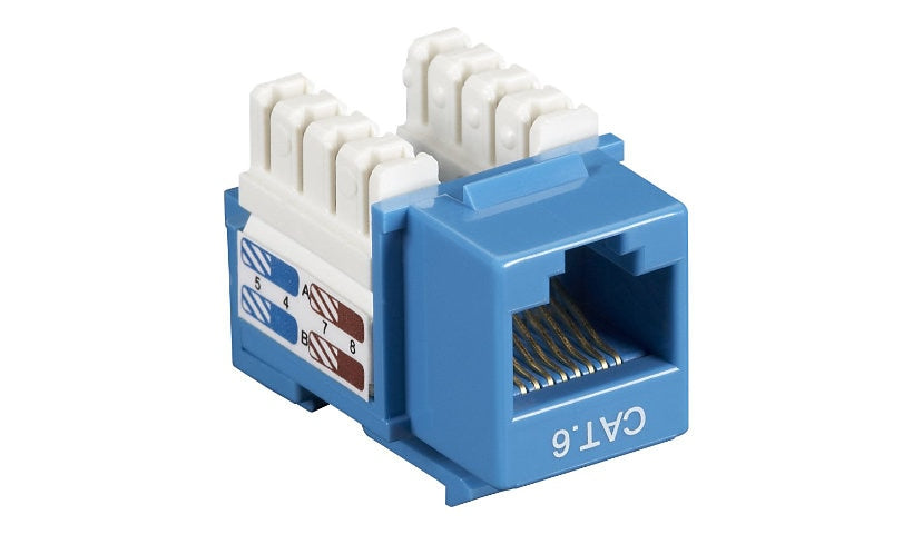 Black Box CAT6J-BL Value Line Cat6 Keystone Jack RJ45 Blue 2 Year