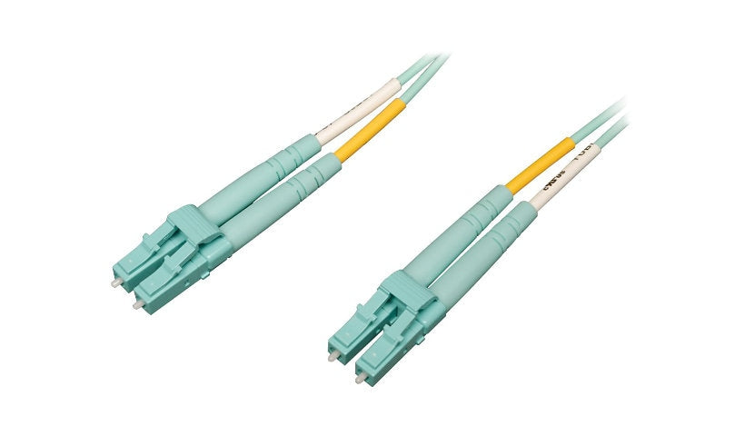 Tripp Lite (Eaton) N820-10M-OM4 10m (32.8ft) LC to LC 10/40/100Gb OM4 Multimode Duplex Fiber Patch Cable, 50/125, LSZH, Aqua