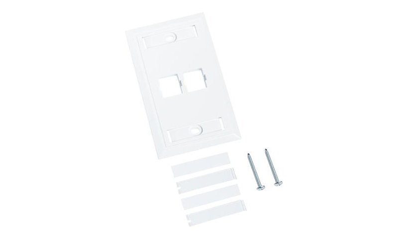 CommScope M12L-262 2-Port Flush Faceplate White