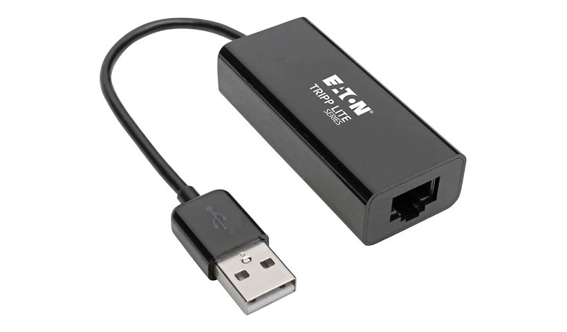 Tripp Lite U236-000-R USB 2.0 to 10/100 Ethernet Adapter, RJ-45, Black