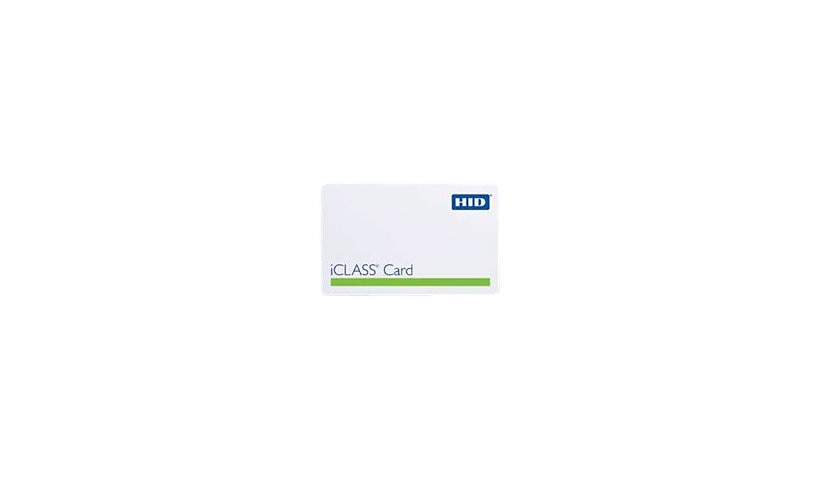 HID iCLASS 2000 13.56 MHz Smart Card White Gloss PVC 2000PGGMB