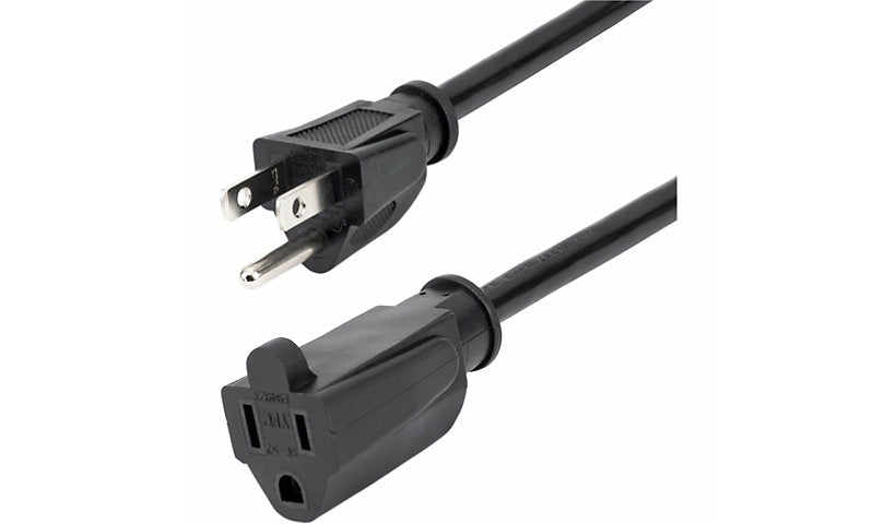 StarTech.com PAC10120 NEMA 5-15P to NEMA 5-15R Power Extension Cord 20 ft 13A