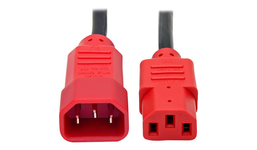 Tripp Lite P004-004-RD C13 to C14 PDU Extension Power Cord 4 ft 10A 250V 18 AWG