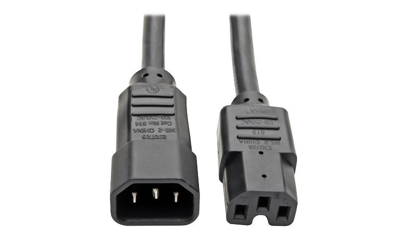 Tripp Lite P018-006 C14 to C15 Heavy-Duty Power Cord 6 ft 15A Lifetime Warranty