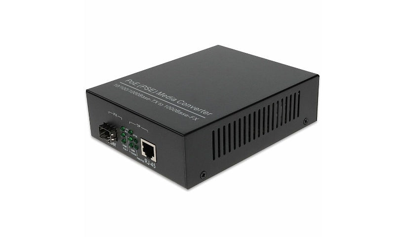 Proline 10/100/1000Base-TX RJ-45 to Open SFP Port PoE+ Media Converter, PRO-GMC-SFP-POE