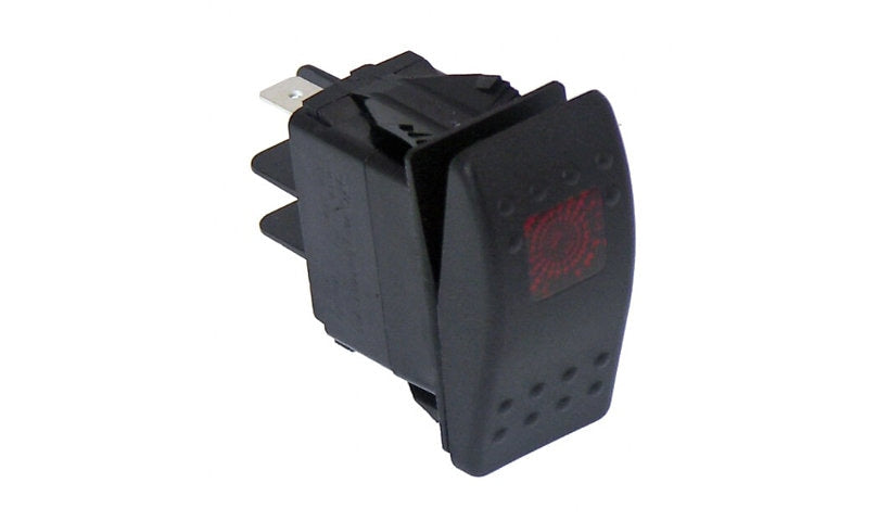 Havis C-SW-1 12V 20A On/Off Rocker Switch with Red Pilot Light