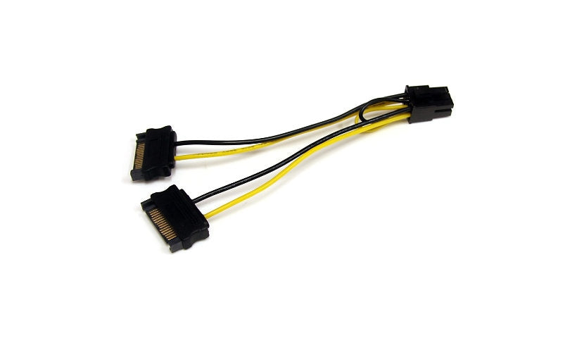 StarTech.com SATPCIEXADAP SATA Power to 6-Pin PCIe Video Card Power Adapter 6 in