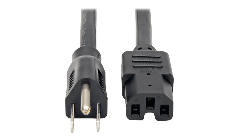 Tripp Lite P019-004 NEMA 5-15P to C15 Heavy-Duty Power Cord 4 ft 15A 125V 5 Year