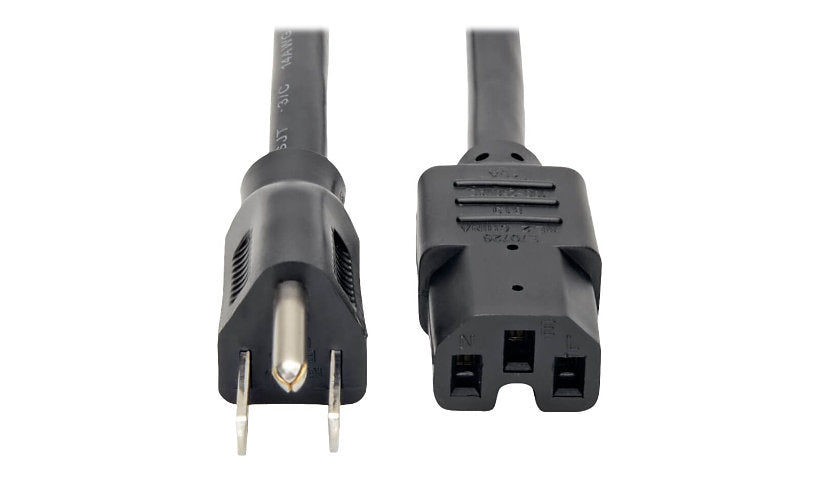 Tripp Lite P019-008 NEMA 5-15P to C15 Heavy-Duty Power Cord 8 ft 15A 125V 5 Year