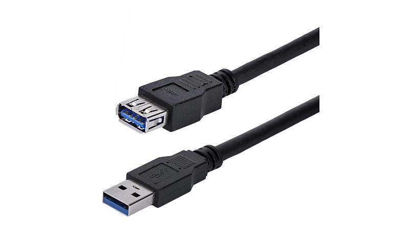 StarTech.com USB 3.0 5Gbps Extension Cable, USB-A Male/Female, Black, 1 m