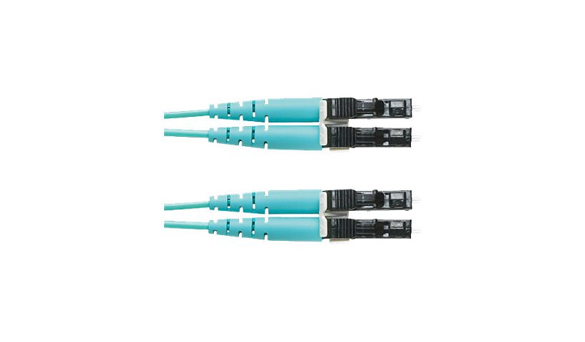 Panduit Opti-Core 3m (10ft) LC to LC OM3 Multimode Duplex Fiber Patch Cable, 50/125, Riser-Rated OFNR, Aqua, FX2ERLNLNSNM003