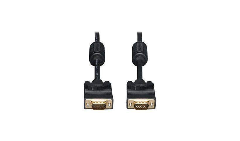Tripp Lite High-Resolution VGA RGB Coax Monitor Cable, HD15 M/M, Gold, 75 ft