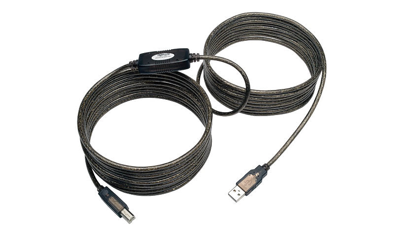 Tripp Lite 25 ft USB 2.0 Active Printer Cable, Type-A to Type-B, Repeater