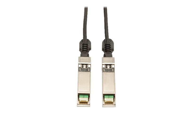 Eaton Tripp Lite 3m (9.84ft) 10GBase-CU SFP+ to SFP+ Passive Twinax Copper Cable, Cisco SFP-H10GB-CU3M Compatible, Black, N280-03M-BK
