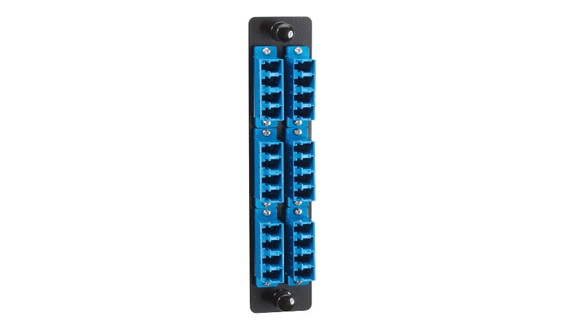 Black Box JPM467C-R2 High-Density Fiber Adapter Panel 12 LC Duplex