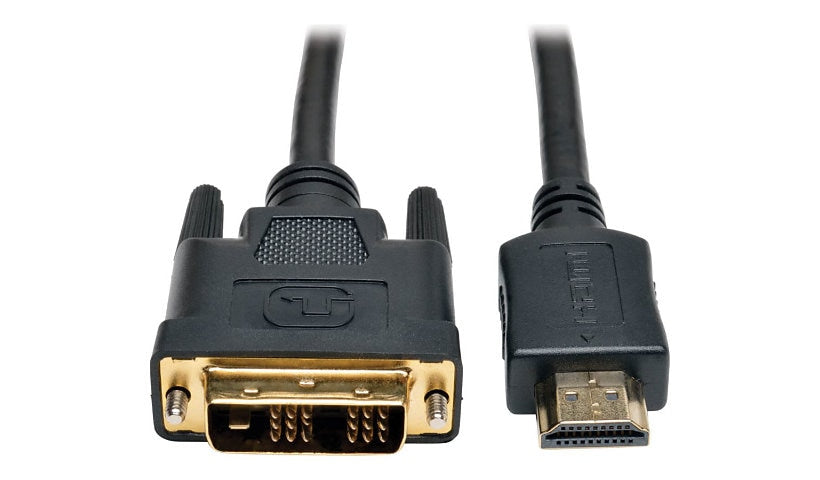 Tripp Lite HDMI to DVI-D Single Link Adapter Cable, Gold Plated, M/M, 30 ft