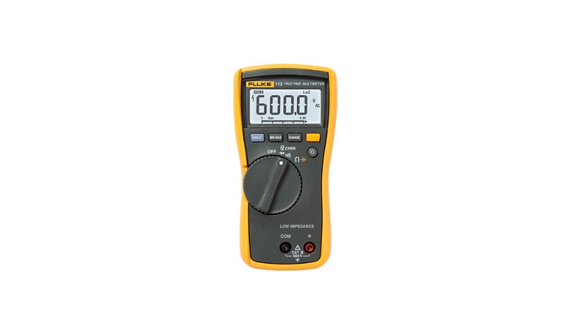 Fluke 113 Digital Multimeter with VCHEK LoZ, Backlit Display